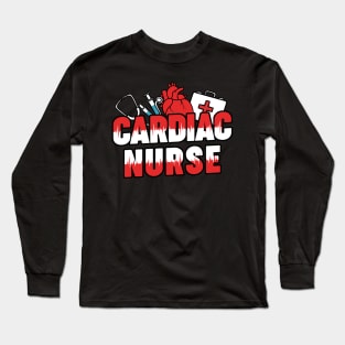 Cardiac Nurse Cardiovascular Nurses Heart Cardiology Long Sleeve T-Shirt